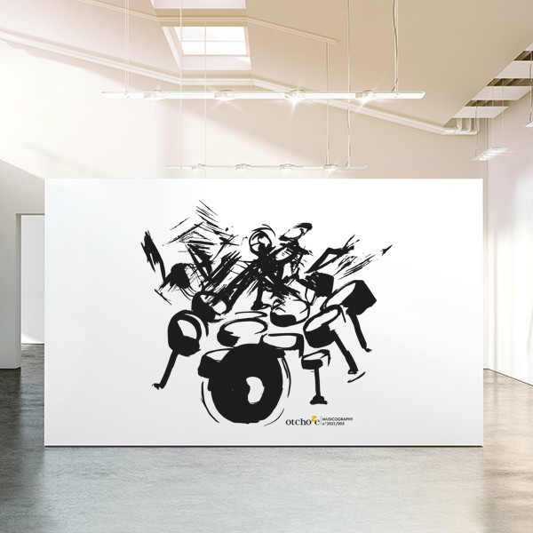Sticker avec l'œuvre « Dessins en noir et blanc » de l'artiste